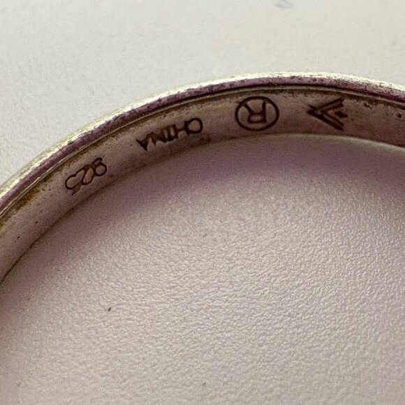 VTG Solid Sterling Silver 925 Half Round Wedding Band 2.5mm Ring Size 8 - Picture 8 of 11